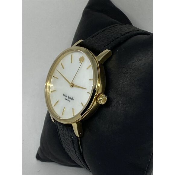 Kate Spade New York Metro 0073 Womens Black Leather Analog Dial Wrist Watch VK90 main image 4